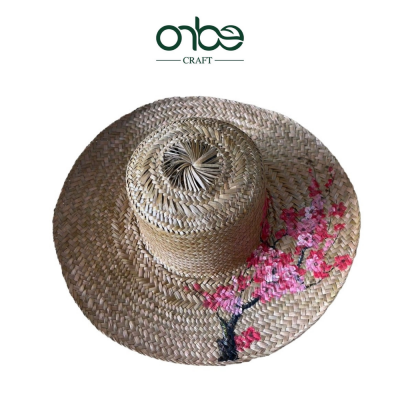 Item No.: 002_HAT_005A_Nón thời trangItem Name: Lucia Hat 005A Size: Dia 18/44 x 20cmH Product detail: Material: 100% Straw grass | Sea grass Color: Natural Acrylic drawing: Yes | N/A